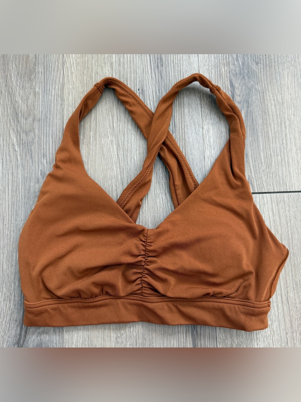 OFFLINE by Aerie Real Me Racerback Sports Bra S Brown Rust Medium Support Gym
